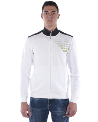 Emporio Armani Ea7 Sweatshirt Hoodie Man White 6GPM14 PJ05Z 1100 Sz S MAKE OFFER