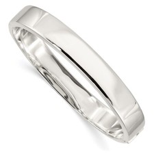 Sterling Silver 9.75mm Hinged Bangle Bracelet Gift for Mother
