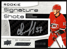 ANDREI SVECHNIKOV 2018-19 Upper Deck Engrained Rookie Signature Shots Auto #/149