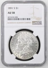 1891-S $1 Morgan Silver Dollar NGC AU58