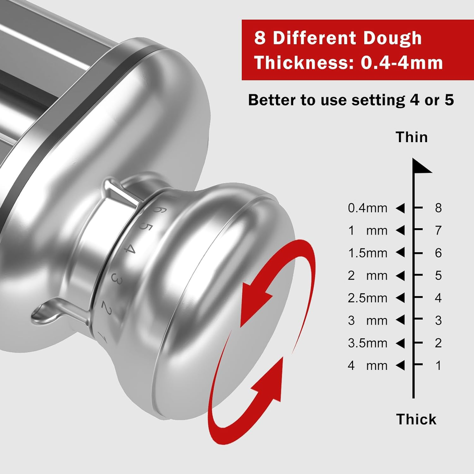 Pasta Roller Attachment for All Kitchenaid Stand Mixer, Pasta Maker for