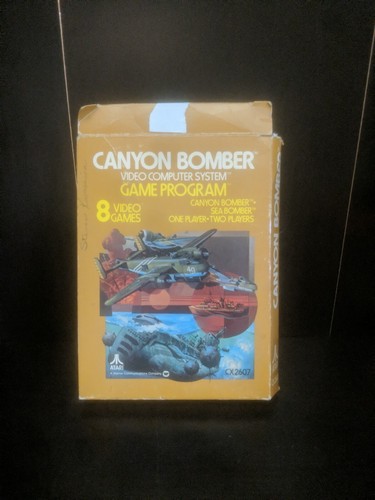 Canyon Bomber (Atari 2600, 1979) no Manual in Box tested working ~ trl8#26