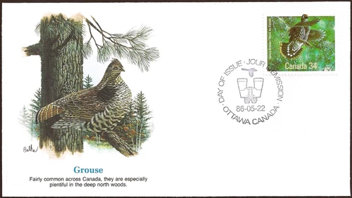 🍁Canada    #1098    "SPRUCE GROUSE"     Brand New  1986  Fleetwood Cover