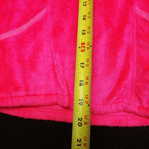 Place Womens Size L Large 10-12 Hot Pink Fuzzy Zip Up Jacket - Picture 18 of 18