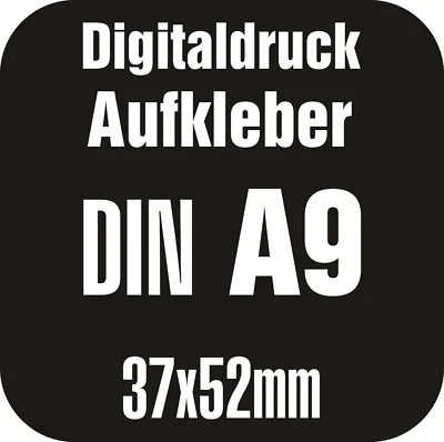 MOW-TRADING 500x DIN A9 Aufkleber Sticker Label mit Wunschdruck Etiketten Digitaldruck Druck