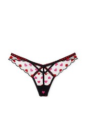Victoria's Secret Dream Angels Heart Embroidery V-String Panty Multicolor NWT