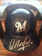 ORLANDO ARCIA AUTOGRAPHED MILWAUKEE BREWERS MINI HELMET SIGNED 6/05 IN NOLA