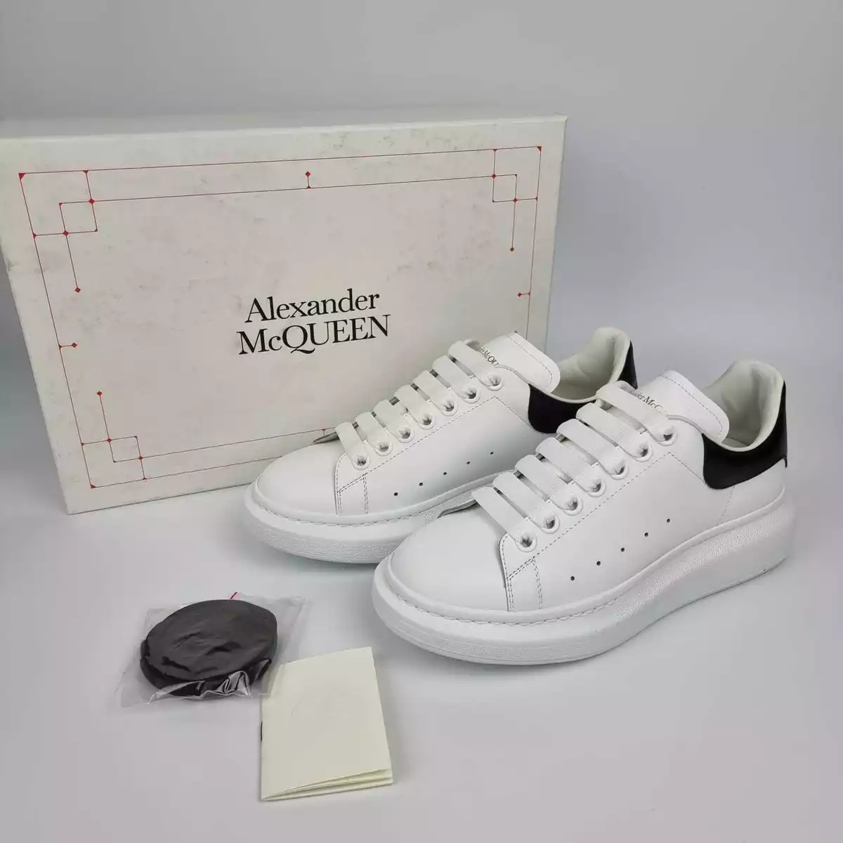 Alexander McQueen Oversized White And Black Sneakers New