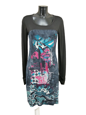 Save the Queen Damen Kleid Gr S / Schwarz mit Motiv Neuwertig ( S 7463 )