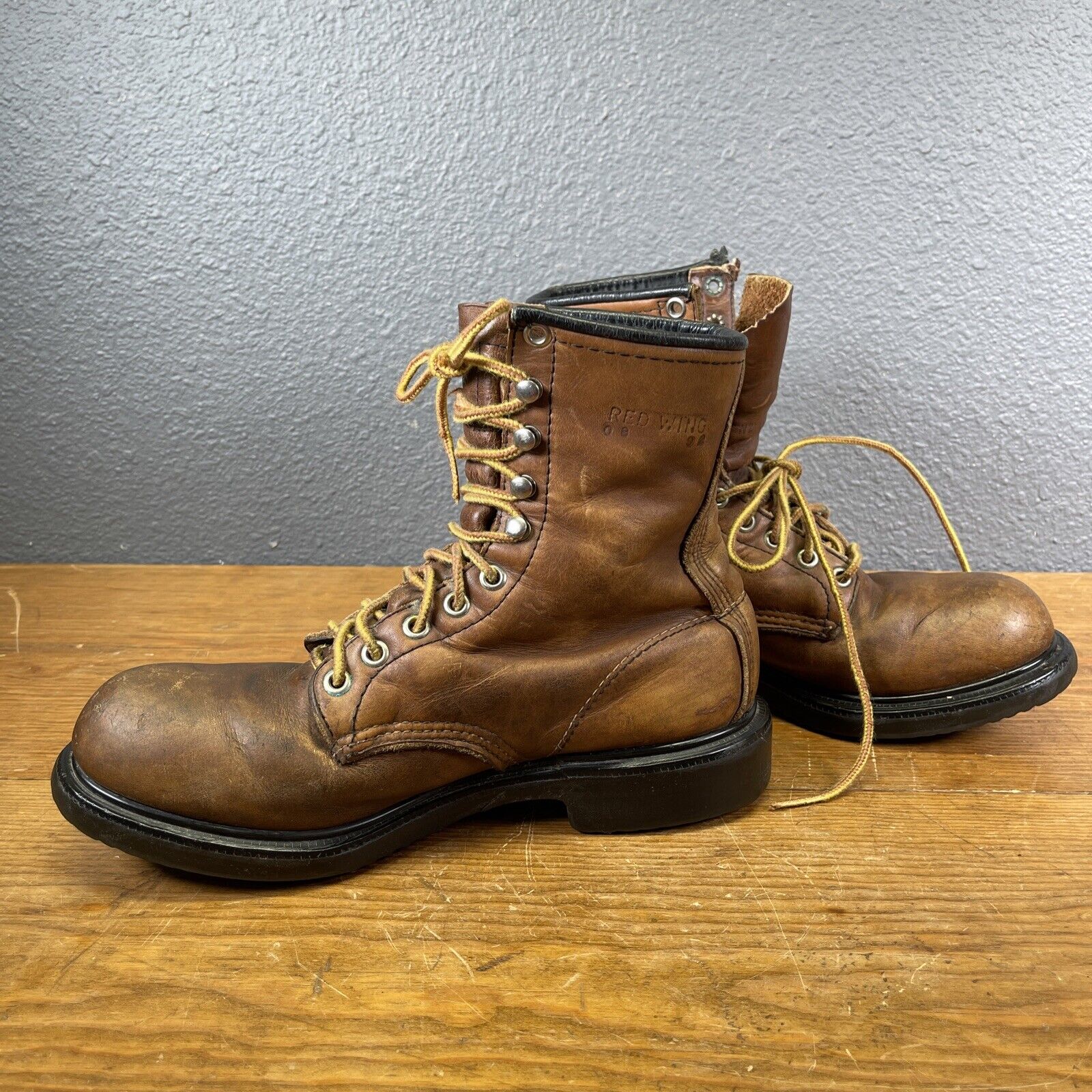 Vintage Red Wing Boots ANSI Z41 PT 83 6 1/2 D Steel Toe BRN