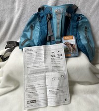 Kurgo Baxter Backpack Dogs Blue Adjustable Sz M/L 50-110 Lbs
