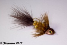 Fliegentom Streamer 3 Stück Wooley Bugger Koppe - amber, krystal