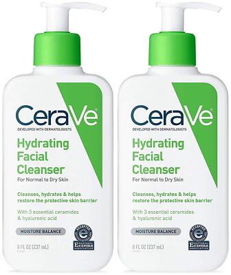 CeraVe Hydrating Cleanser - For Dry To Normal Skin - Net Wt. 8 FL OZ (237 mL)