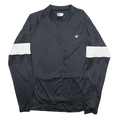 BONTRAGER Radshirt Herren Trikot schwarz langarm 1/2 Reißverschluss 2XL