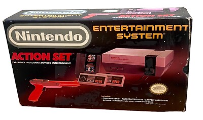 Original Nintendo NES Action Set W/Accessories & Double Game Pak