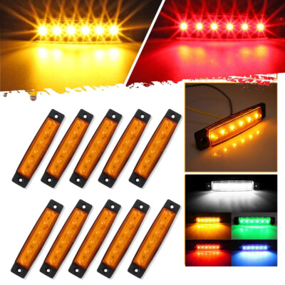 2/10*6-Led Seite Marker Blinker Licht Anhänger-Seitenmarkierungs-Blinker 12V24V
