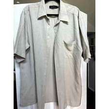 Bugatchi Collar Shirt Short Sleeve Beige