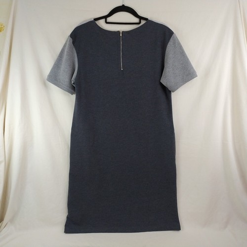 Vestido gris manga corta talla 12 Reino Unido con dos bolsillos colección M&S nuevo con etiquetas - Imagen 2 de 18