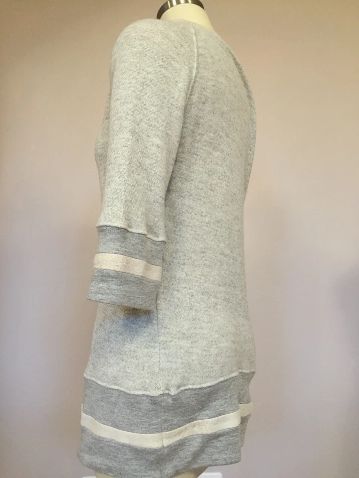 IRO ANNETA M sweatshirt leather trim varsity style spring resort cotton casual - Image 4 of 4