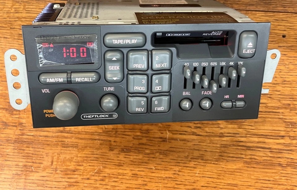 Pontiac Firebird 1994-2003 transmisión automática Firehawk cinta DELCO estéreo 7 bandas ecualizador Foto 2 de 4