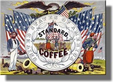 United States Standard Coffee Picture on Stretched Canvas, Wall Art D cor, Ready