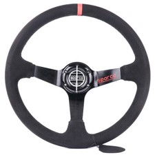 14inch Sparco Suede Leather Deep Dish Sport Steering Wheel Fit Momo Nrg Hkb Hub 14inch Sparco Suede Leather Deep Dish Sport Steering Wheel Fit Momo Nrg Hkb Hub