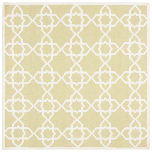 SAFAVIEH Dhurries DHU548A Handwoven Olive / Ivory Rug - Picture 6 of 24