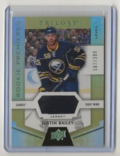 16-17 2016-17 Upper Deck Trilogy Rainbow Green #82 Justin Bailey JSY 187/399 RC