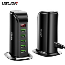 30W Multi 6 Port USB Charger 6A Rapid Charging Station Desktop Travel Hub