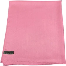 CJ Apparel Pink Solid Color Nepalese Fringe Shawl Seconds Scarf Pashmina **NEW**