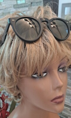 Vintage Sanford Hutton Colors In Optics Black Sunglasses  display picture 2
