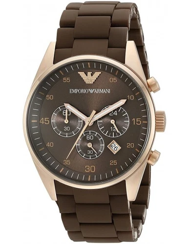 Brand New Emporio Armani Men's Chronograph Brown Dial 43mm Watch AR5890 - Picture 3 of 9