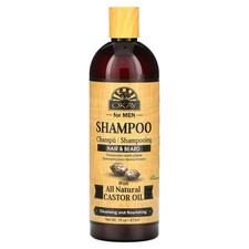 For Men, Shampoo, Hair & Beard with All Natural Castor Oil, 16 oz (473 ml) 0.93 per gallon