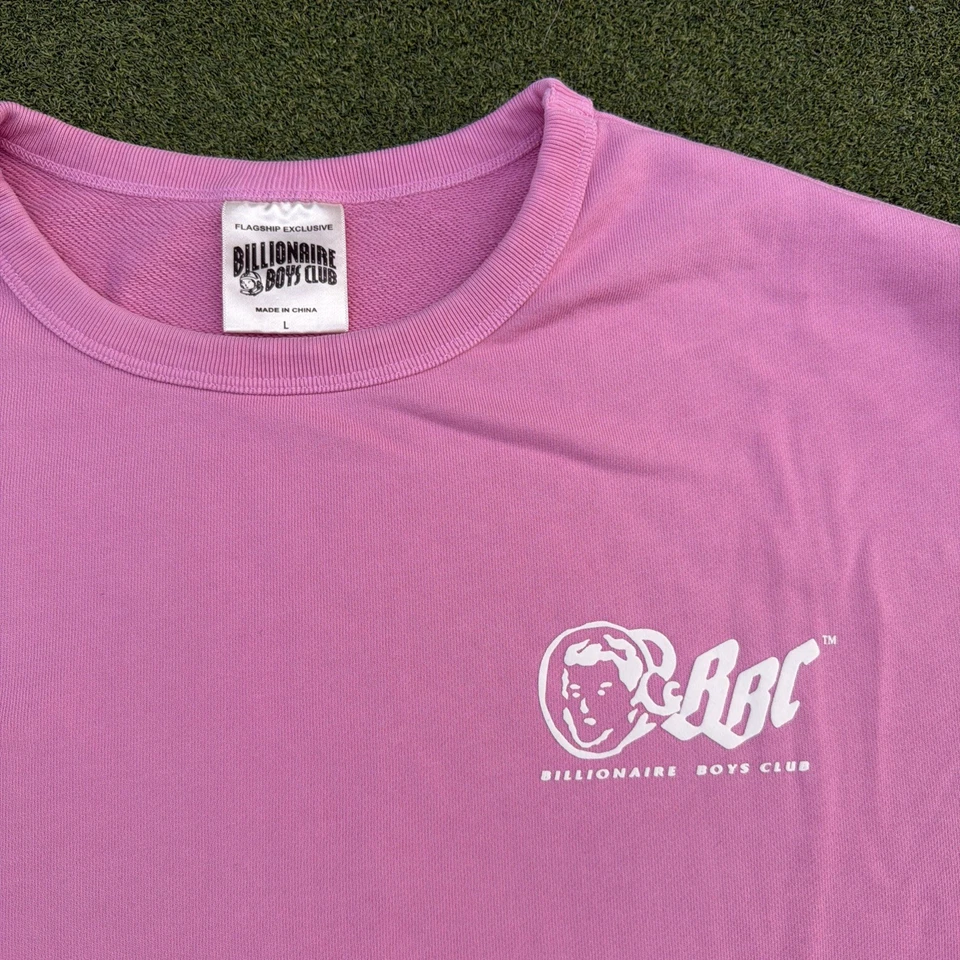 Billionaire Boys Club Flagship Hombres Rosa Manga Larga Cuello Redondo Sudadera Grande Foto 4 de 4