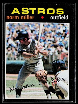 1971 Topps SET-BREAK #18 Norm Miller, EXMINT, (HUCK'S)