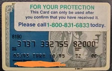 American Express Optima USA Vintage Credit Card  thru 1995