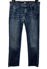 Womens Slim Fit Jeans 7 For All Mankind Roxanne Stretch Blue Wash W31 L28