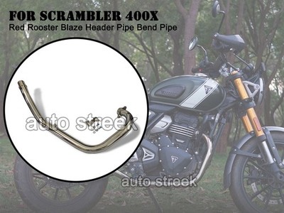 FÜR TRIUMPH SCRAMBLER 400X RED ROOSTER BLAZE HEADER ROHRBOGEN ROHRPOLITUR