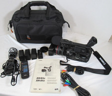 Canon XH A1S MiniDV Video Camcorder 4 Batteries Charger Remote Manuel Petrol Bag
