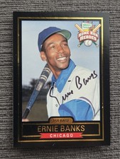 Ernie Banks 1999 Hillshire Farms Home Run Heroes Autographs Cubs HOF W/COA