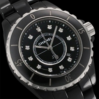 【美品】CHANEL J12 12pダイヤモンド 33mm 腕時計 H1625 Chanel J12 33mm 12P genuine index diamond H1625 TO197820 | eBay