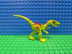 LEGO Coelophysis Minifigure Gallimimus Lime Red Stripes Lime 30320 Jurassic Park