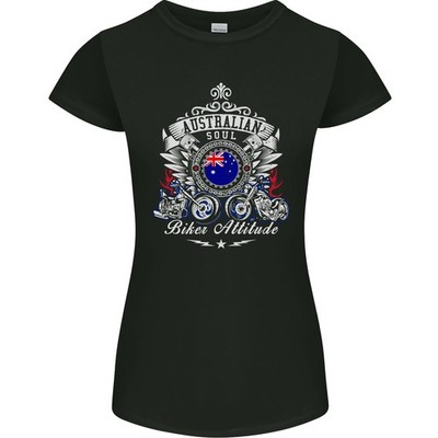 Australisches Biker Australien Motorrad Fahrrad Damen Petite Cut T-Shirt