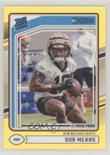 2024 Panini Donruss Rated Rookie Yellow Press Proof Bub Means #362 e9p