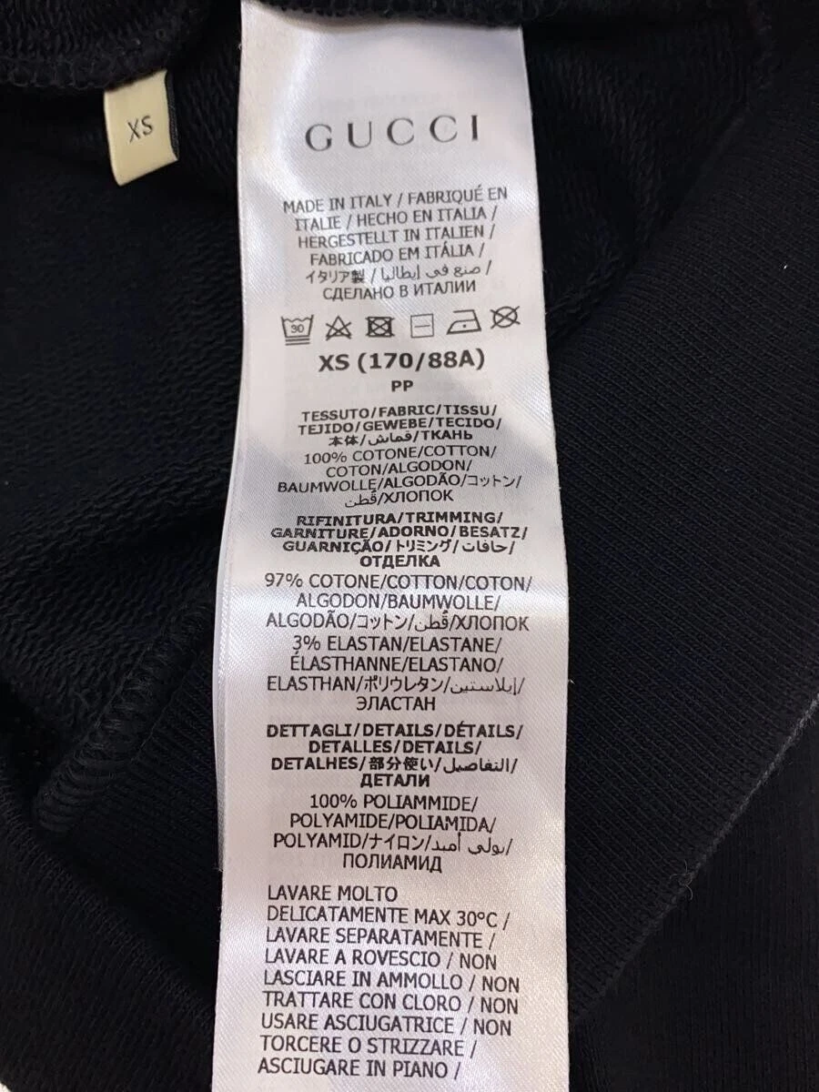 GUCCI Felpa con Cappuccio SS Cotone Nero 692107 XJEKP Usata