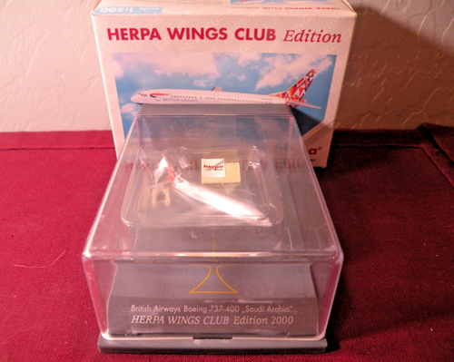 Herpa Wings 501354 Saudi Arabia Boeing 737-400 Club Edition 1999 1:500 New!