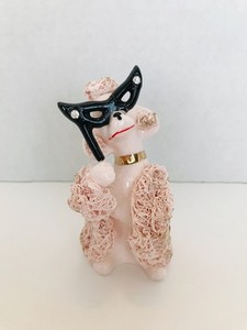 Vintage "Ardalt" Pink Spaghetti Poodle Holding Opera Glasses