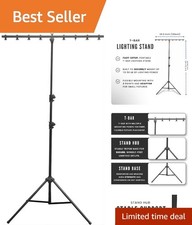 Heavy-Duty Yet Lightweight Lighting Stand with T-Bar for Easy Setup