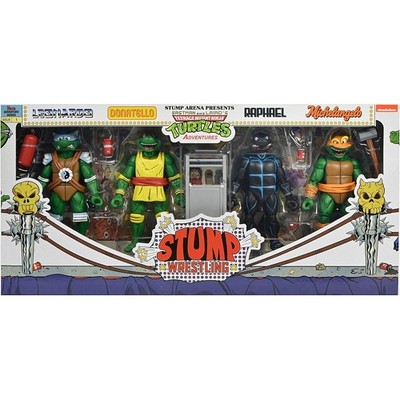Stump Wrestling Turtles 4-Pack (Archie Comics) - TMNT / Ninja Turtles - NECA - M