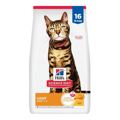 Hill's Science Diet Light Adult Dry Cat Food - Chicken 16 Lb